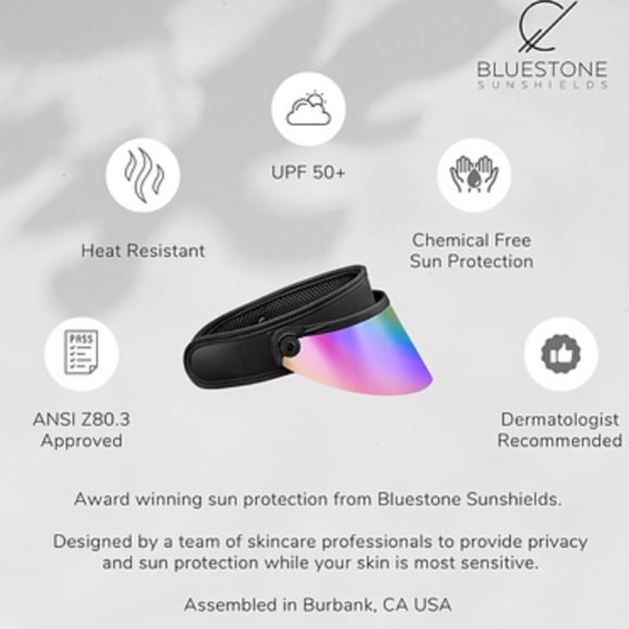 Blocks 99% UVA/UVB rays | Bluestone Sun Shields - Shorty Lux Rainbow - Picture 4 of 16